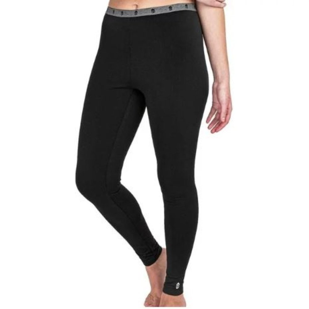 2-PACK Free Country Women Black Microtech Heat Soft Base Layer Pants L, XL, XXL